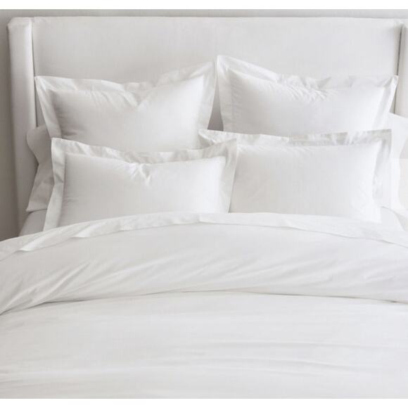 Pottery Barn White Duvet Cover 100% Cotton Full/Queen - Picture 1 of 9